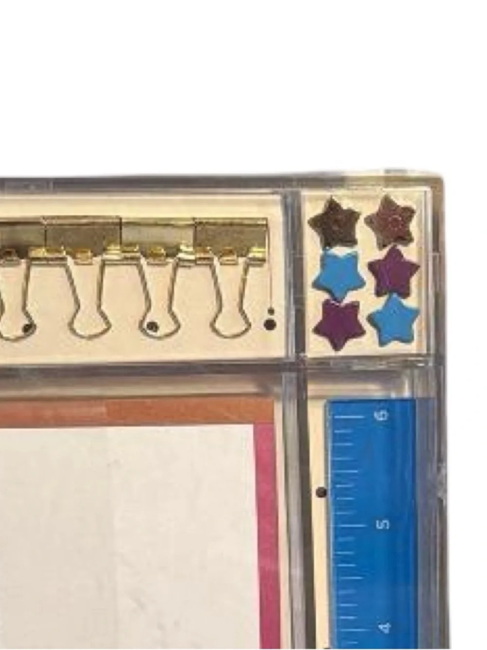 kate spade NWT Navy & Pink Notebook with Matching Tackle Box Desk Accessory Set